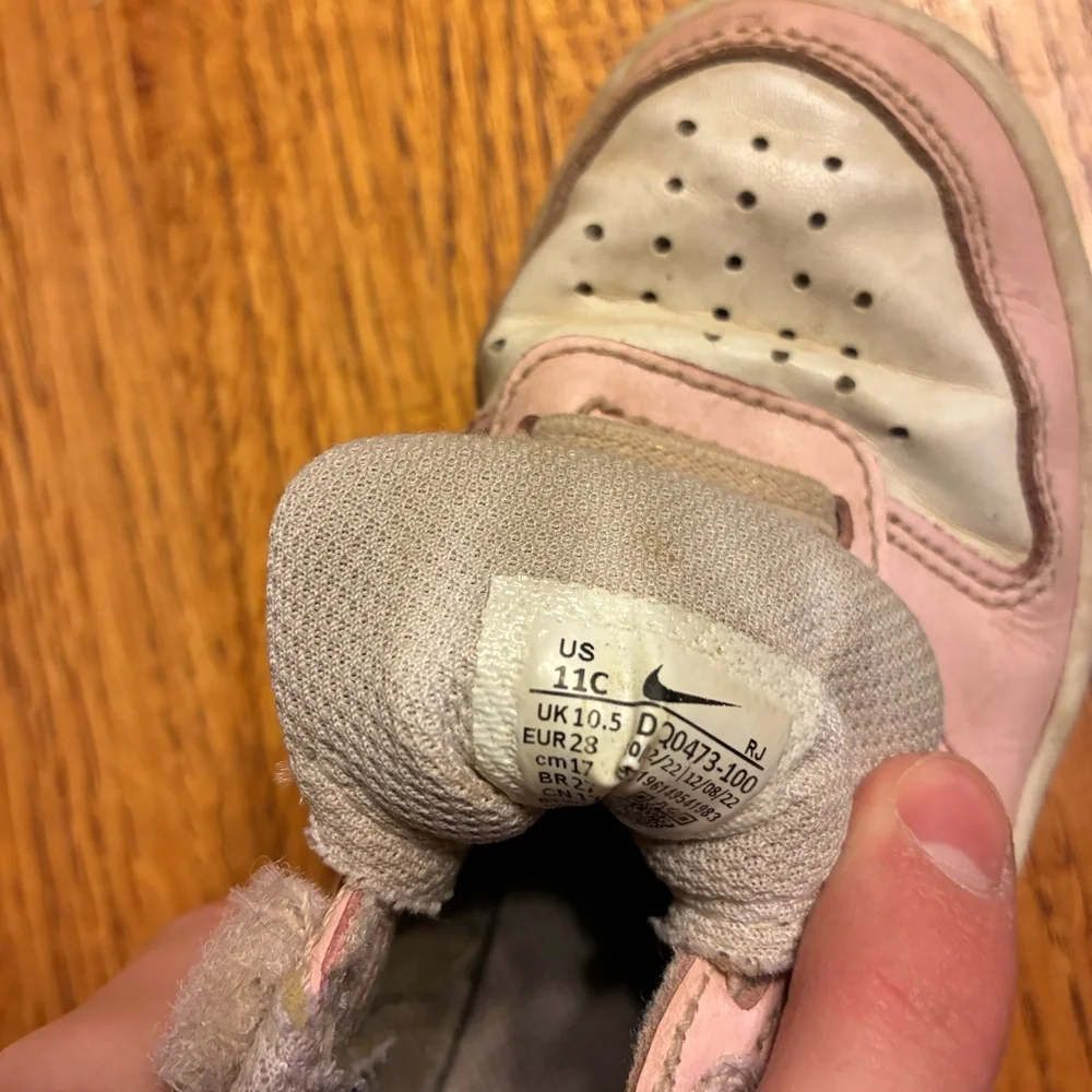 Nike Court Borough Low 2 Pink White Toddler Shoes‎ Size 11C DQ0473-100